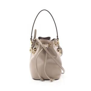 Fendi Montresor Handbag Beige Leather